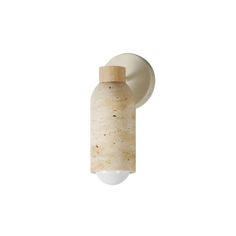 Maxim 10621TVOY Pompeii 1 Light Wall Sconce | Travertine / Oyster