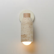 Maxim 10621TVOY Pompeii 1 Light Wall Sconce | Travertine / Oyster