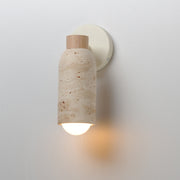Maxim 10621TVOY Pompeii 1 Light Wall Sconce | Travertine / Oyster