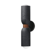 Maxim 10622LVBK Pompeii 2 Light Wall Sconce | Lava / Black