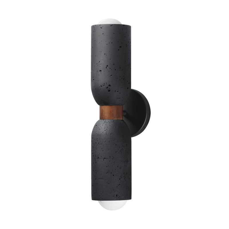Maxim 10622LVBK Pompeii 2 Light Wall Sconce | Lava / Black