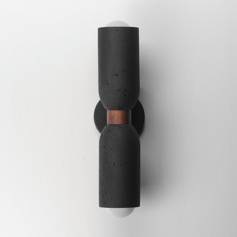 Maxim 10622LVBK Pompeii 2 Light Wall Sconce | Lava / Black
