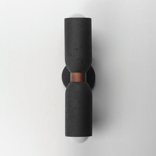 Maxim 10622LVBK Pompeii 2 Light Wall Sconce | Lava / Black
