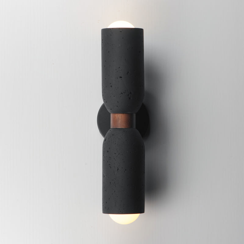Maxim 10622LVBK Pompeii 2 Light Wall Sconce | Lava / Black