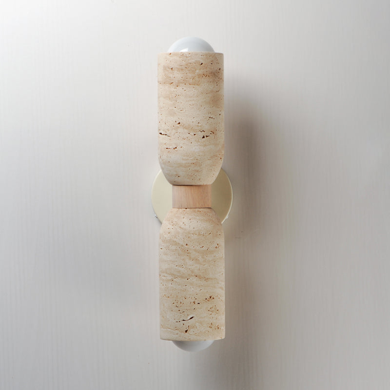 Maxim 10622TVOY Pompeii 2 Light Wall Sconce | Travertine / Oyster