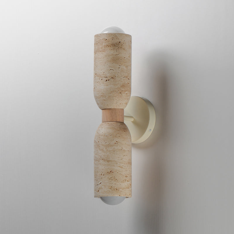 Maxim 10622TVOY Pompeii 2 Light Wall Sconce | Travertine / Oyster