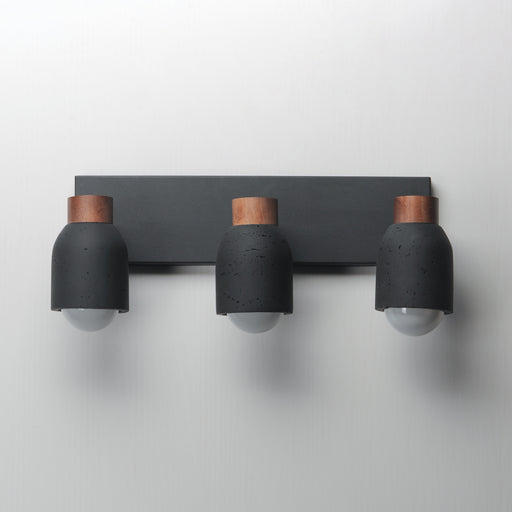 Maxim 10623LVBK Pompeii 3 Light Bath Vanity | Lava / Black