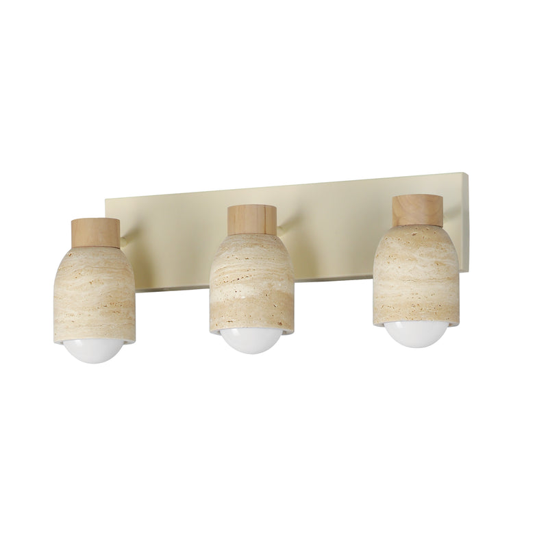 Maxim 10623TVOY Pompeii 3 Light Bath Vanity | Travertine / Oyster