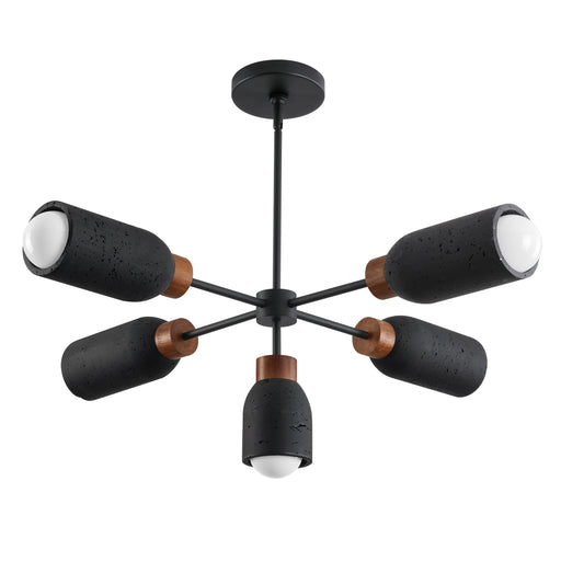 Maxim 10625LVBK Pompeii 5 Light Pendant | Lava / Black