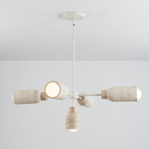 Maxim 10625TVOY Pompeii 5 Light Pendant | Travertine / Oyster