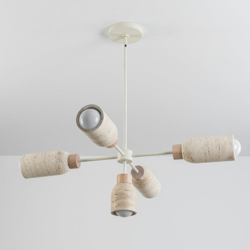 Maxim 10625TVOY Pompeii 5 Light Pendant | Travertine / Oyster