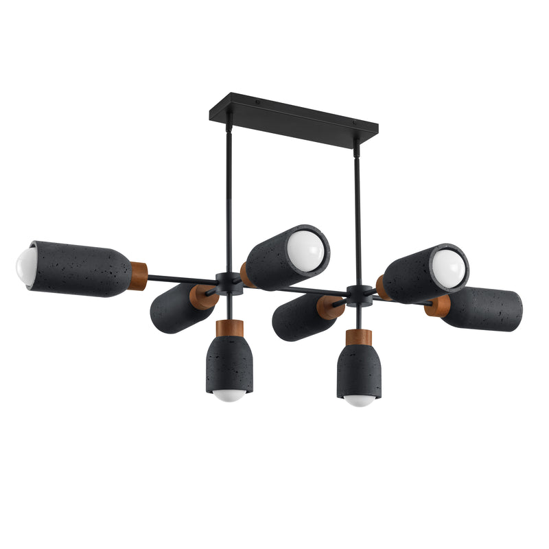 Maxim 10628LVBK Pompeii 8 Light Pendant | Lava / Black