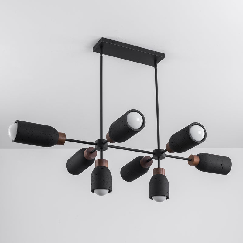 Maxim 10628LVBK Pompeii 8 Light Pendant | Lava / Black