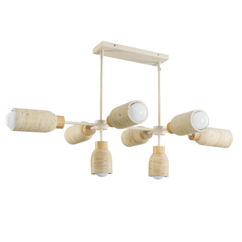 Maxim 10628TVOY Pompeii 8 Light Pendant | Travertine / Oyster