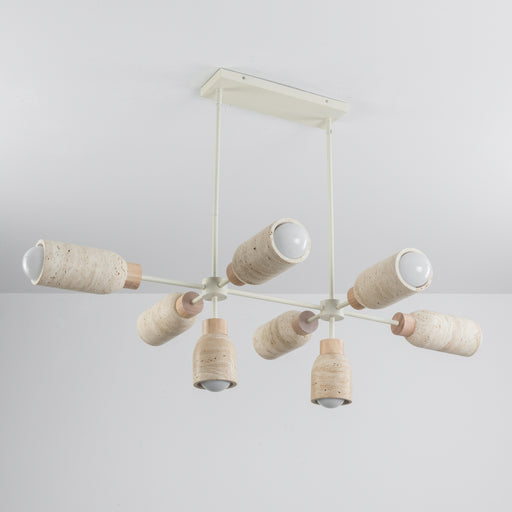 Maxim 10628TVOY Pompeii 8 Light Pendant | Travertine / Oyster