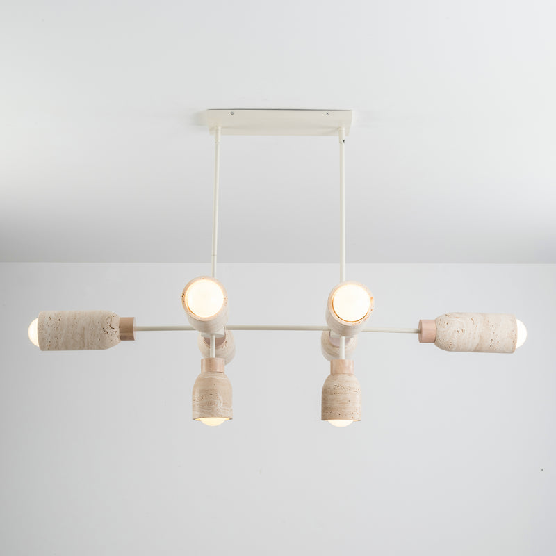 Maxim 10628TVOY Pompeii 8 Light Pendant | Travertine / Oyster