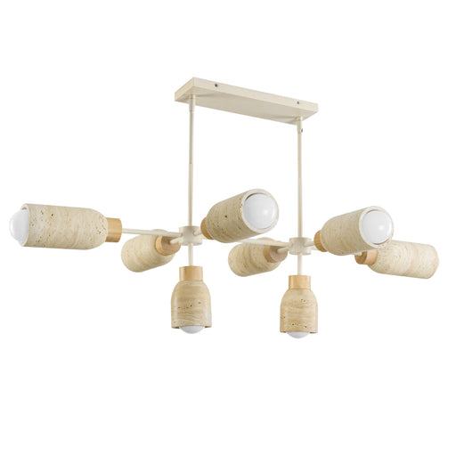 Maxim 10628TVOY Pompeii 8 Light Pendant | Travertine / Oyster