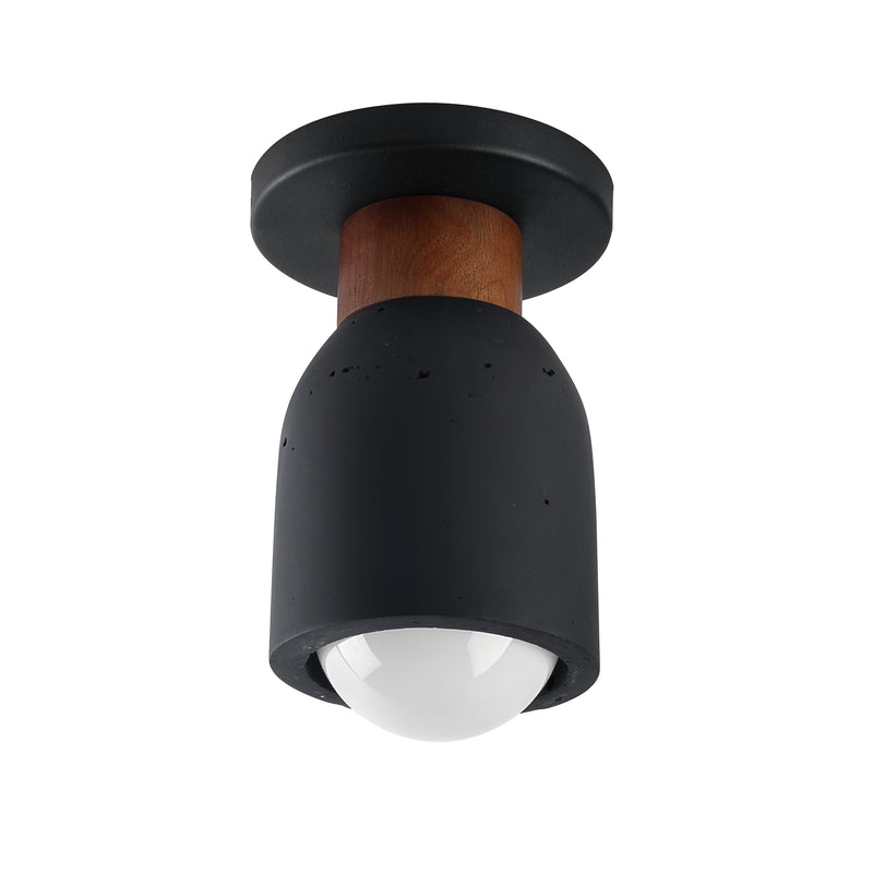 Maxim 10629LVBK Pompeii 1 Light Flush Mount | Lava / Black