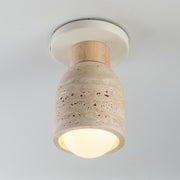 Maxim 10629TVOY Pompeii 1 Light Flush Mount | Travertine / Oyster