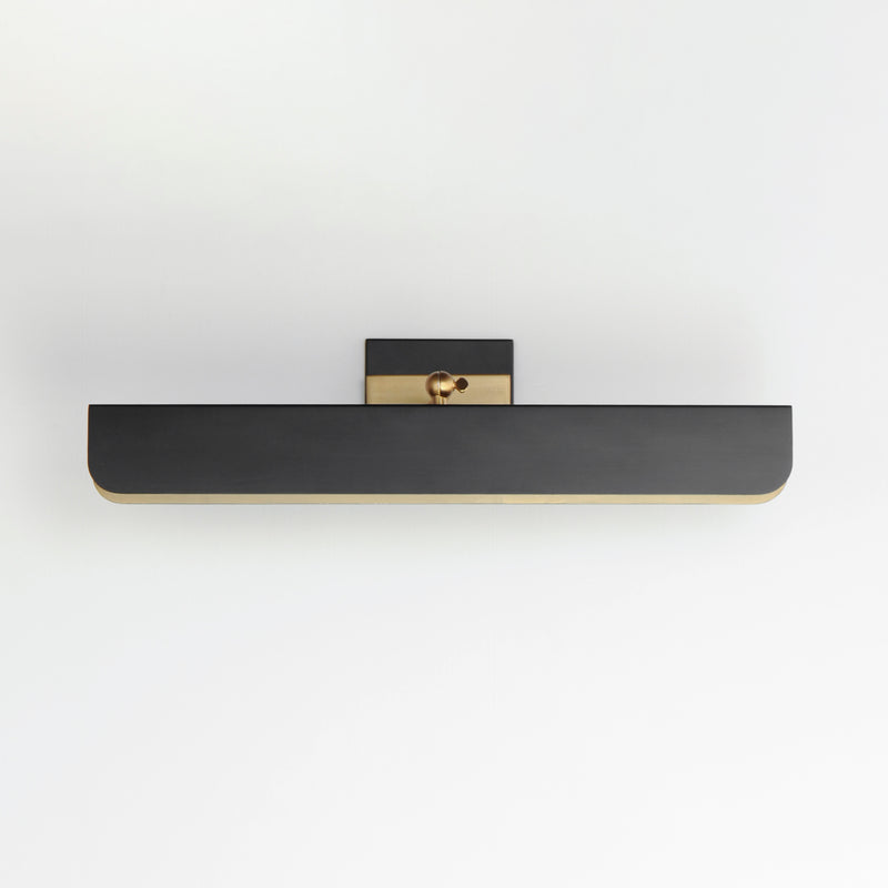 Maxim 10712WTBKNAB Miles 24" Articulating LED Wall Sconce | Black / Natural Aged Brass