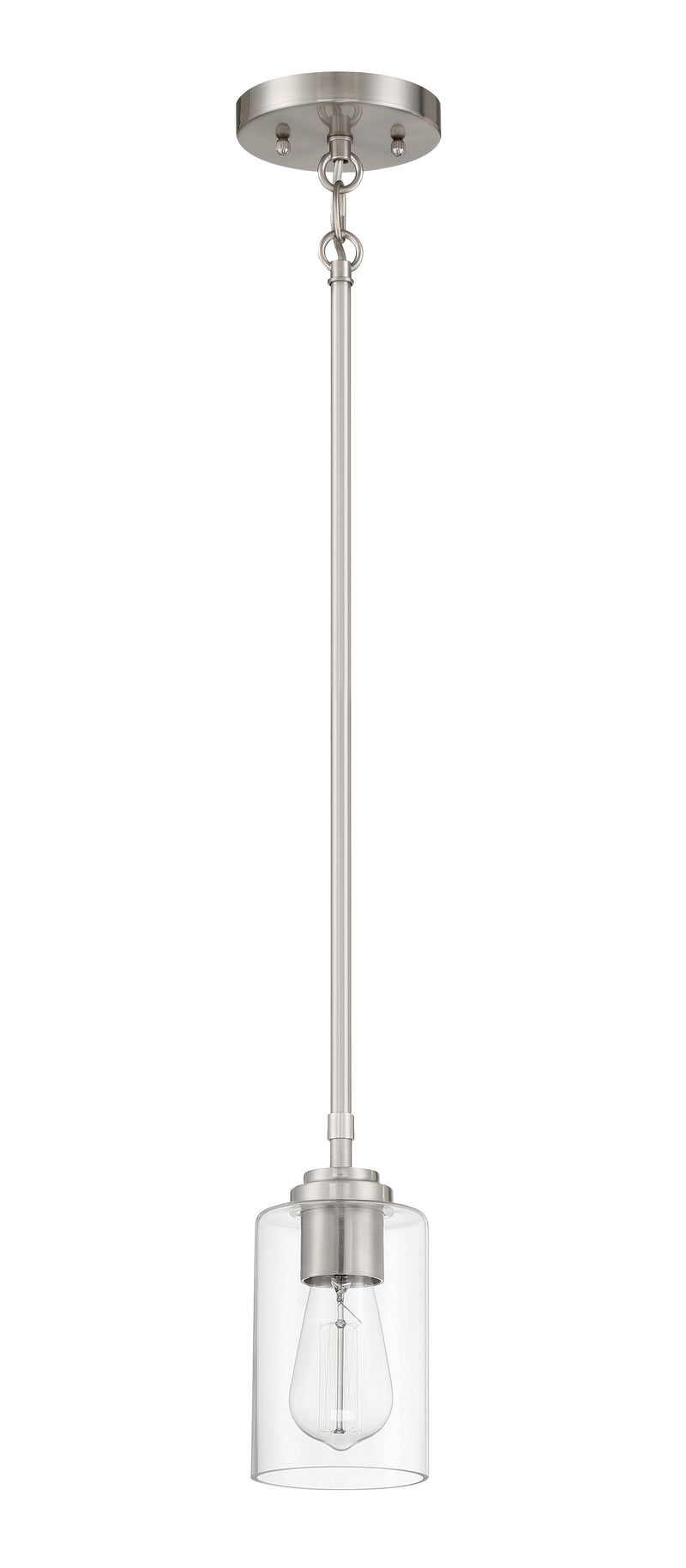 Craftmade 56091-BNK Stowe 1 Light Mini Pendant -Brushed Polished Nickel