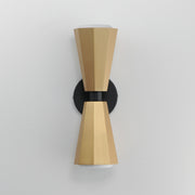 Maxim 10810SWBKAB Rizzo 2 Light Wall Sconce | Black / Antique Brass