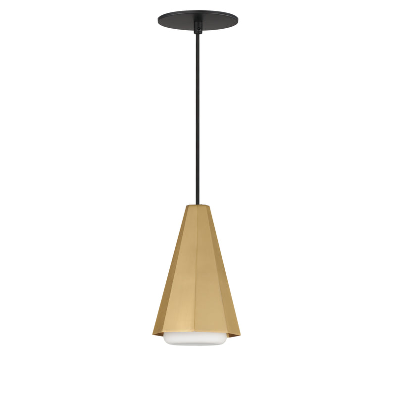 Maxim 10811SWBKAB Rizzo Single Pendant | Black / Antique Brass
