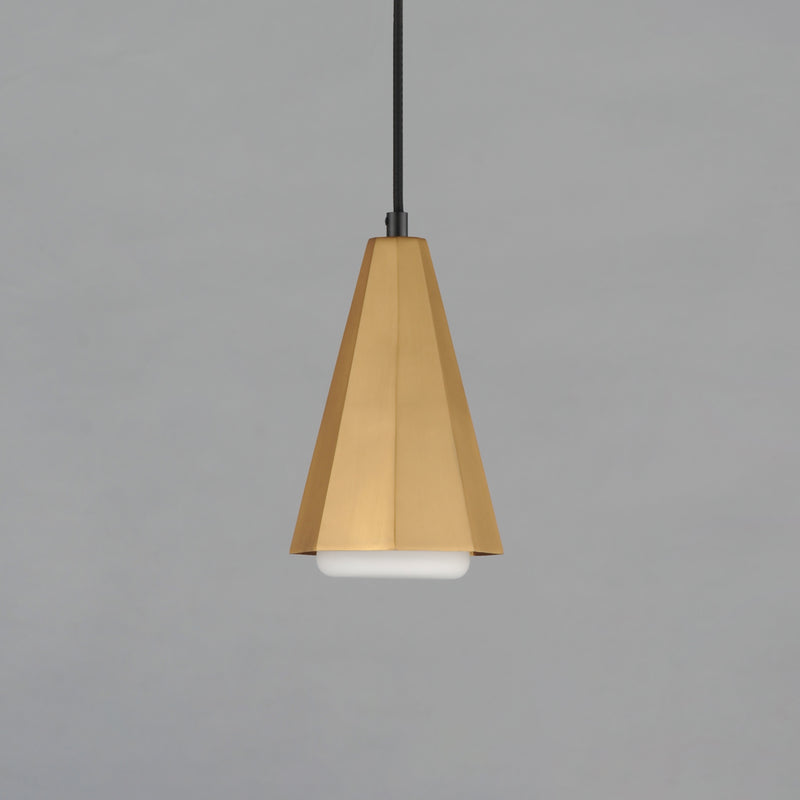 Maxim 10811SWBKAB Rizzo Single Pendant | Black / Antique Brass