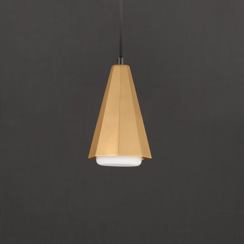 Maxim 10811SWBKAB Rizzo Single Pendant | Black / Antique Brass