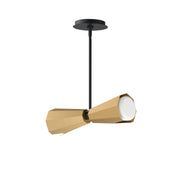 Maxim 10812SWBKAB Rizzo 2 Light Pendant | Black / Antique Brass