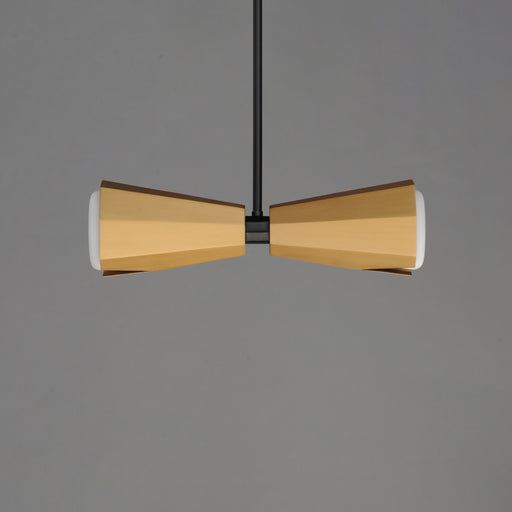 Maxim 10812SWBKAB Rizzo 2 Light Pendant | Black / Antique Brass