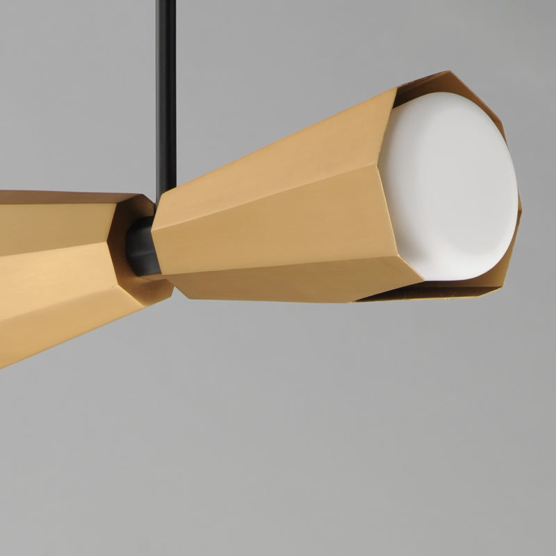 Maxim 10812SWBKAB Rizzo 2 Light Pendant | Black / Antique Brass