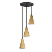 Maxim 10813SWBKAB Rizzo 3 Light Pendant | Black / Antique Brass