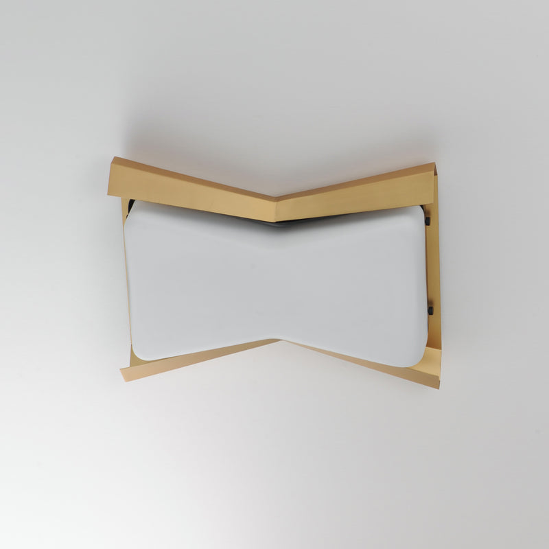 Maxim 10819SWBKAB Rizzo 2 Light Flush Mount | Black / Antique Brass