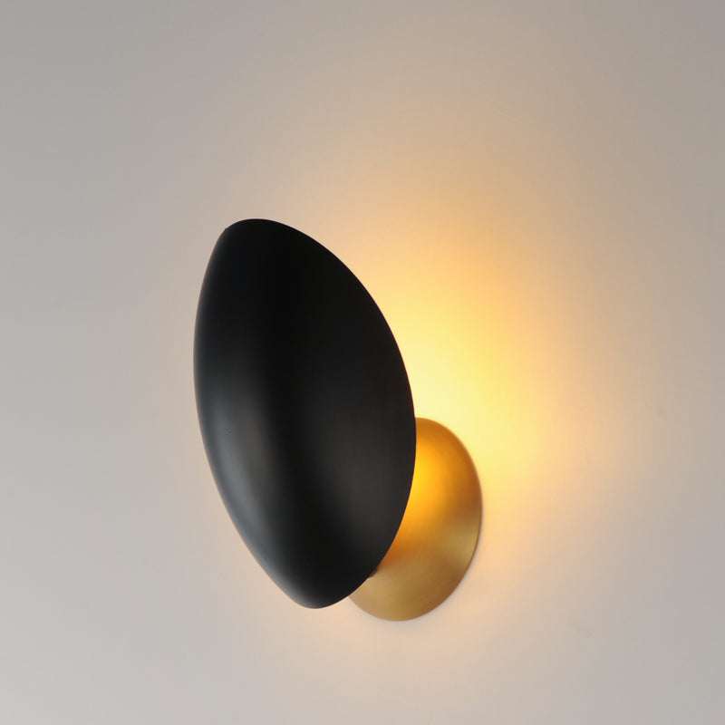 Maxim 10821BKNAB Maris Wall Sconce | Black / Natural Aged Brass