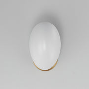 Maxim 10821WTNAB Maris Wall Sconce | White/Natural Aged Brass