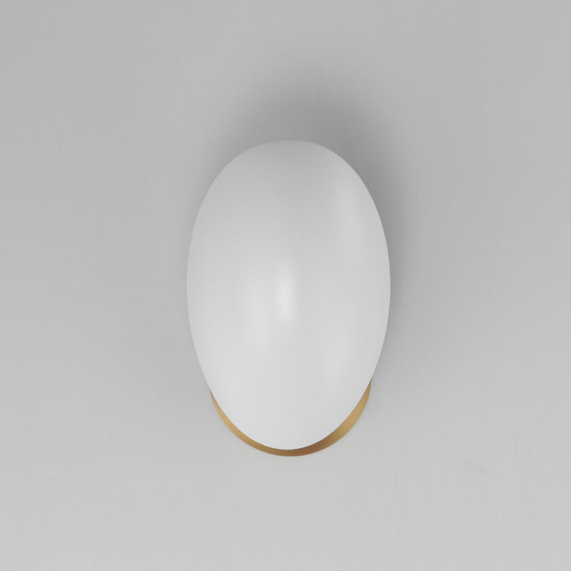 Maxim 10821WTNAB Maris Wall Sconce | White/Natural Aged Brass