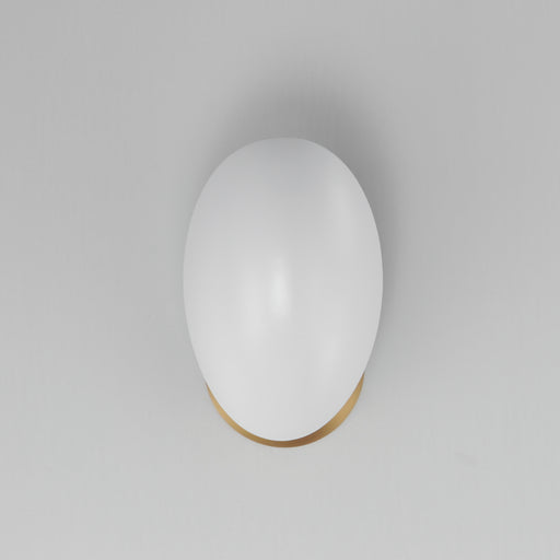 Maxim 10821WTNAB Maris Wall Sconce | White/Natural Aged Brass