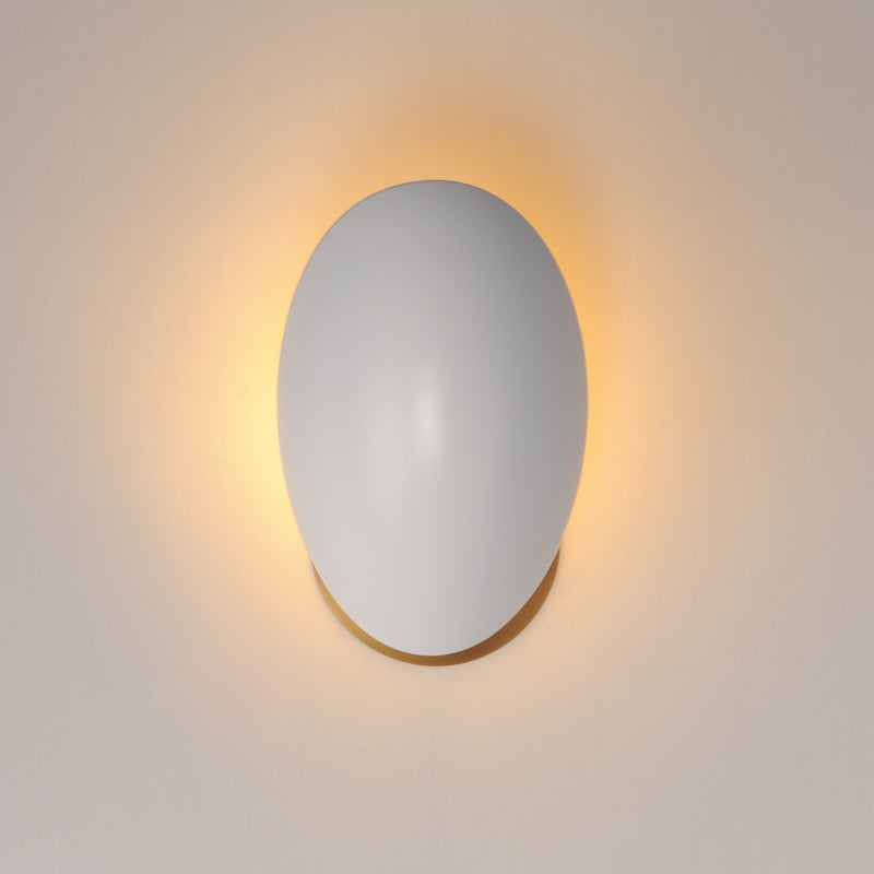 Maxim 10821WTNAB Maris Wall Sconce | White/Natural Aged Brass