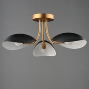 Maxim 10823BKNAB Maris 3 Light Semi Flush | Black / Natural Aged Brass