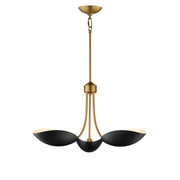 Maxim 10824BKNAB Maris 3 Light Pendant | Black / Natural Aged Brass