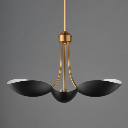 Maxim 10824BKNAB Maris 3 Light Pendant | Black / Natural Aged Brass