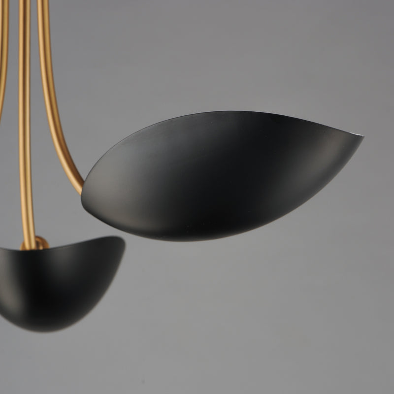 Maxim 10824BKNAB Maris 3 Light Pendant | Black / Natural Aged Brass