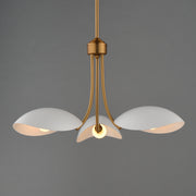 Maxim 10824WTNAB Maris 3 Light Pendant | White/Natural Aged Brass