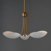 Maxim 10824WTNAB Maris 3 Light Pendant | White/Natural Aged Brass