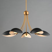 Maxim 10825BKNAB Maris 5 Light Chandelier | Black / Natural Aged Brass