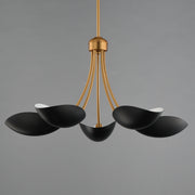 Maxim 10825BKNAB Maris 5 Light Chandelier | Black / Natural Aged Brass