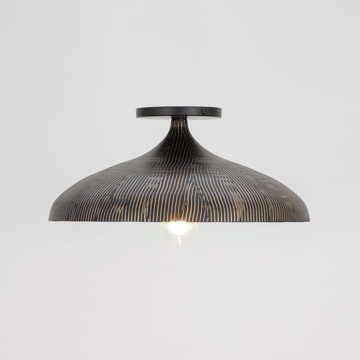 Maxim 10910BKGLD Fleur Flush Mount | Black / Gold