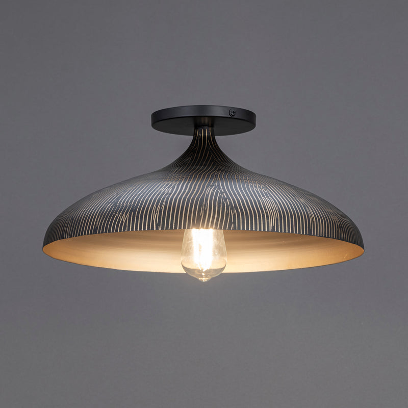 Maxim 10910BKGLD Fleur Flush Mount | Black / Gold