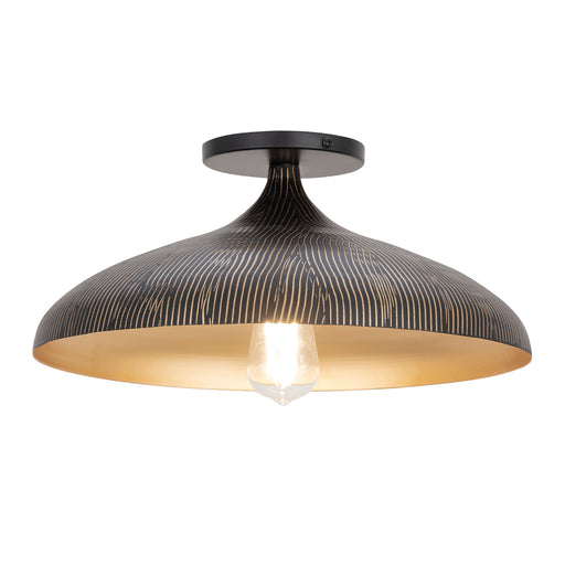 Maxim 10910BKGLD Fleur Flush Mount | Black / Gold